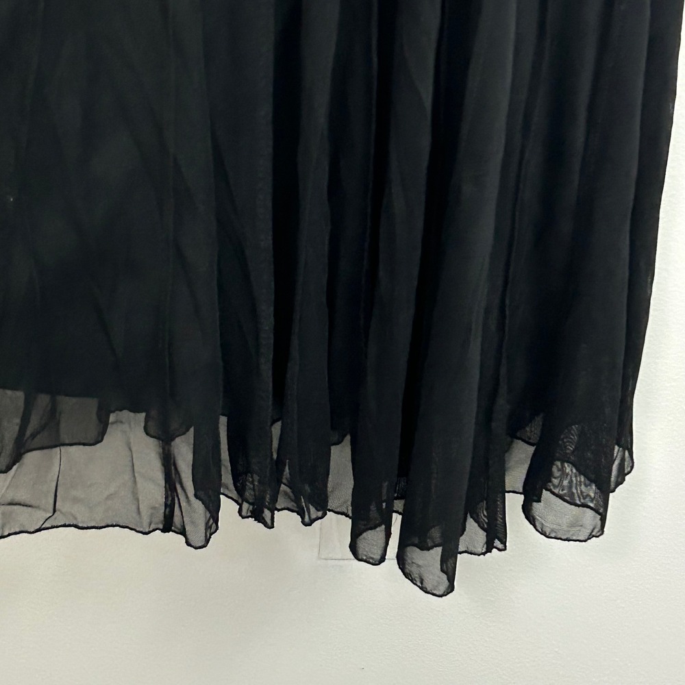 VTG MixIT Black Sequin Beaded Empire‎ Waist Mesh Overlay Dress Womens 12 NEW - Picture 9 of 15